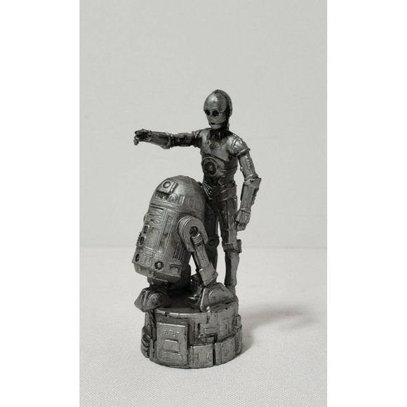 2005 Star Wars R2D2 & C3PO Cake Topper Figure Chess Piece Replacement Part 3.75" - Picture 1 of 3